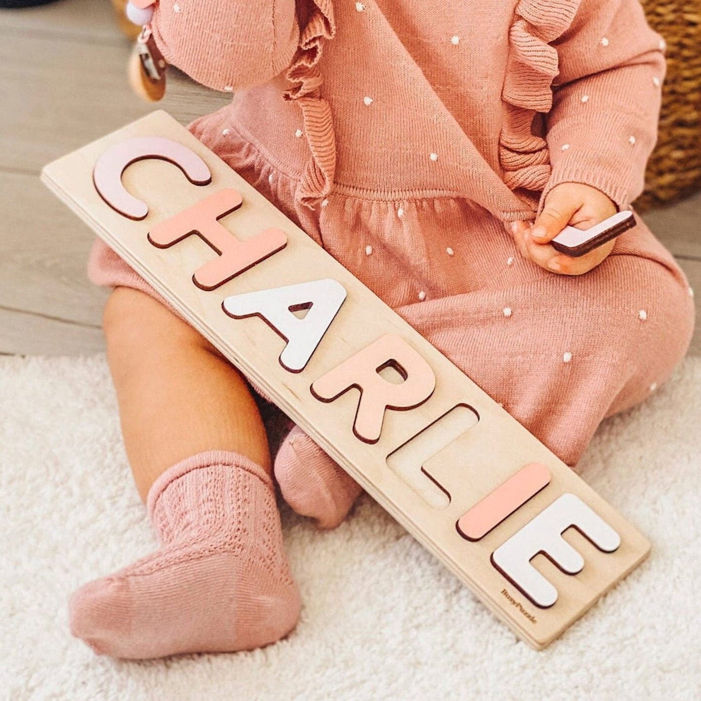 Personalized Name Puzzle With Pegs New Christmas Gifts for Kids Baby Shower Wooden Toddler Toys and Games First Birthday 1st Girl and Boy