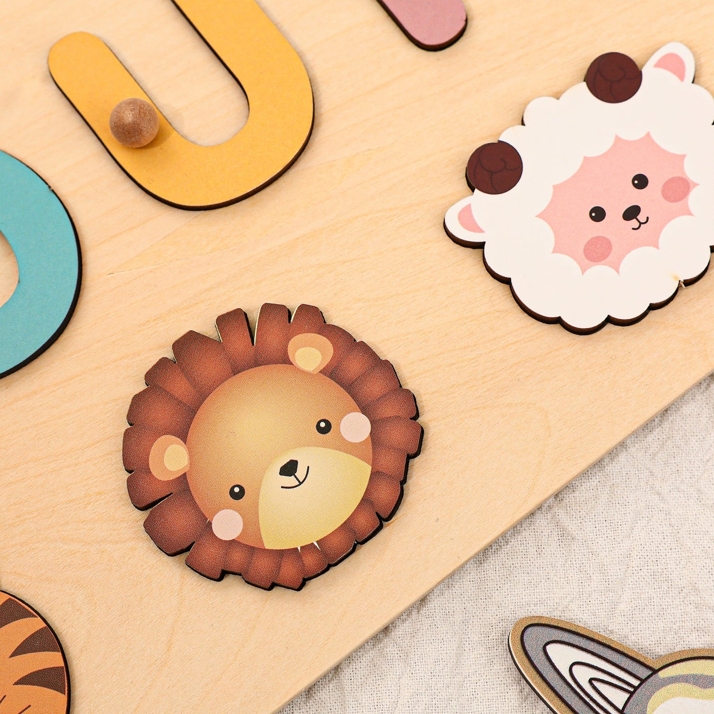 Animals Personalized Busy Board Puzzles for Learning and Play,Custom Wooden Baby Name Puzzle,Montessori Toddler Toys,Baby Boys Girls Gifts