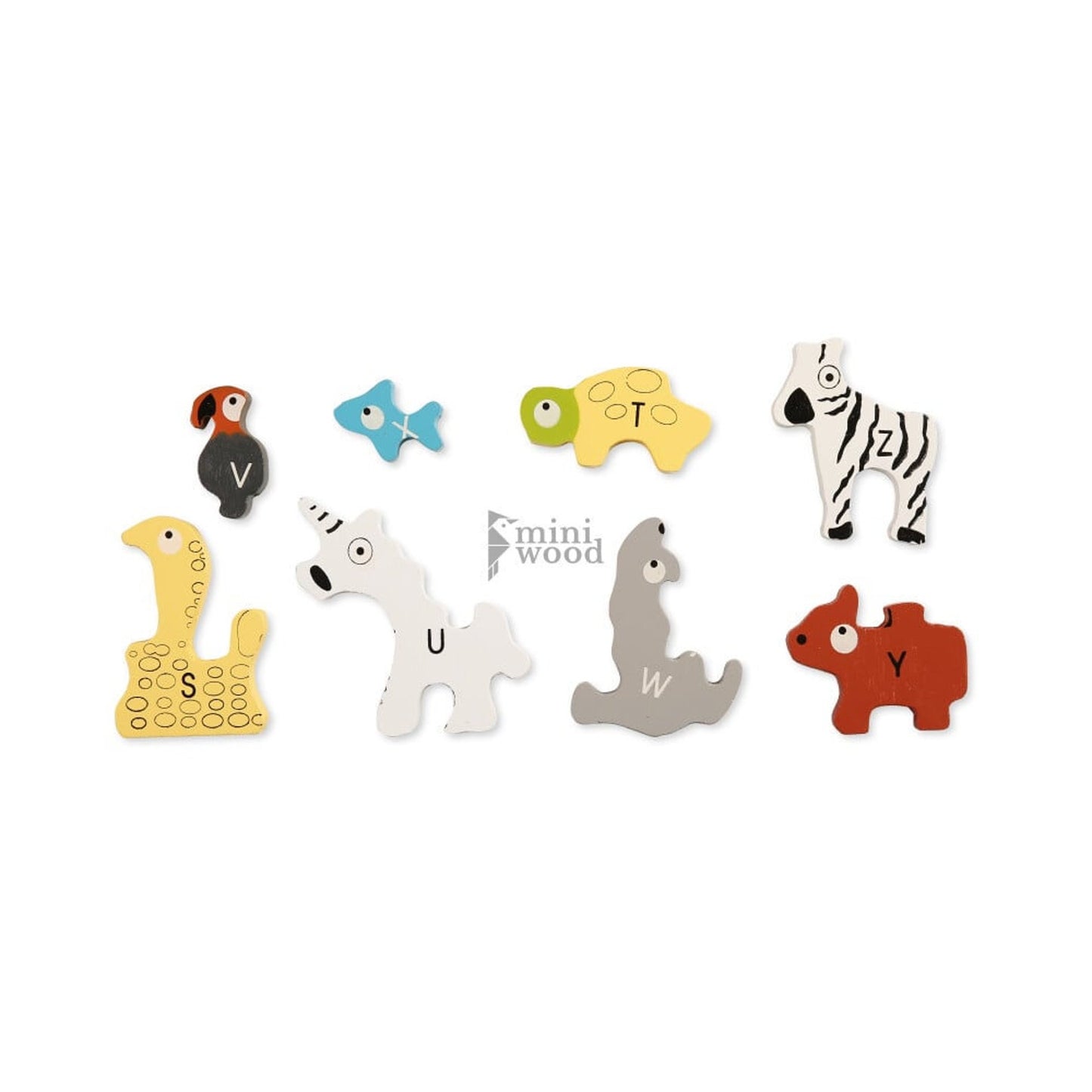 Wood Alphabet Puzzle with Animals Shapes | Montessori Toy | Learning Toys | Safe Wood Toys For Toddlers | Educational Gift For Kids