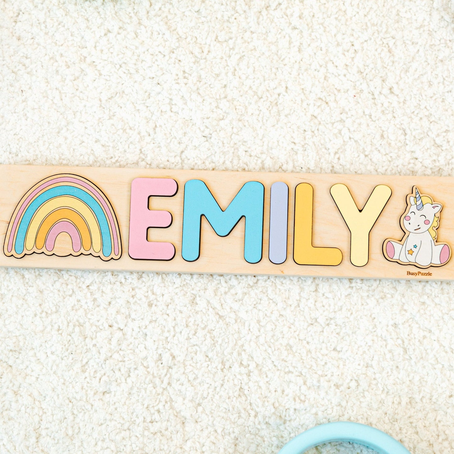 Unique Newborn Name Puzzle Montessori Toddler Toy 1 Year Old Boy Gift Baby Shower Gift for Kids Wood Name Puzzle Custom Baby Gift