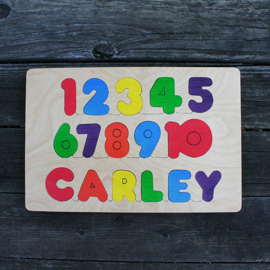 Name and Number Puzzles, Handmade, Wooden Name Jigsaw Puzzles