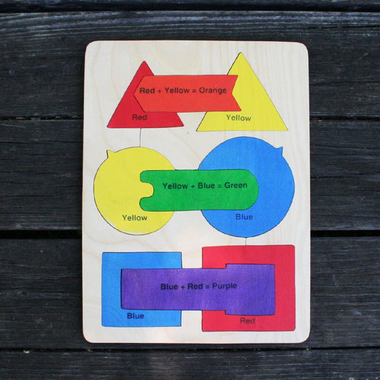 Colors Wooden Puzzle, Educational Wooden Puzzle, Handmade, Wooden Name Jigsaw Puzzles