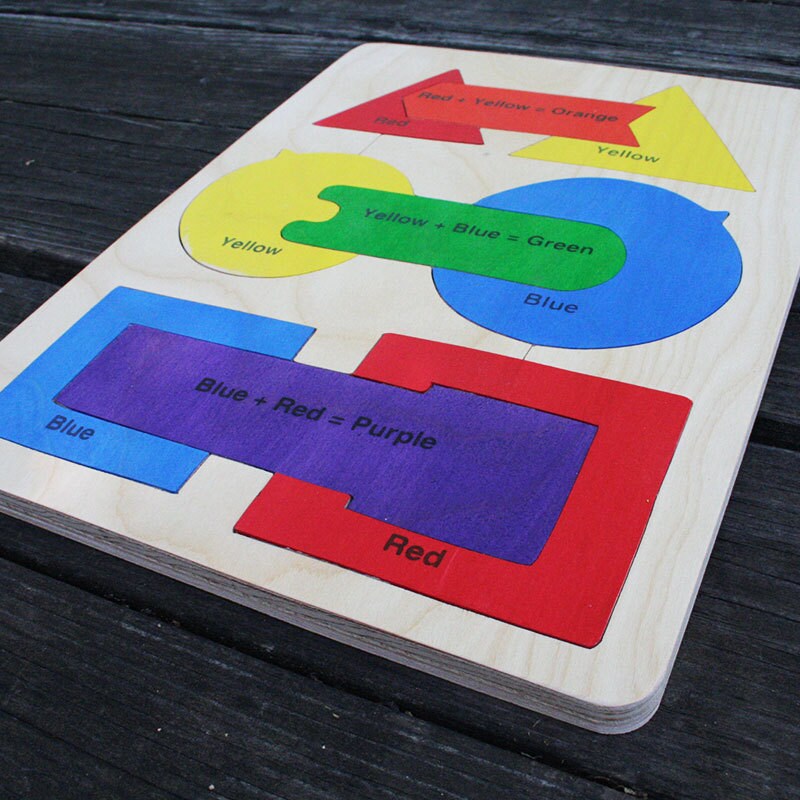 Colors Wooden Puzzle, Educational Wooden Puzzle, Handmade, Wooden Name Jigsaw Puzzles