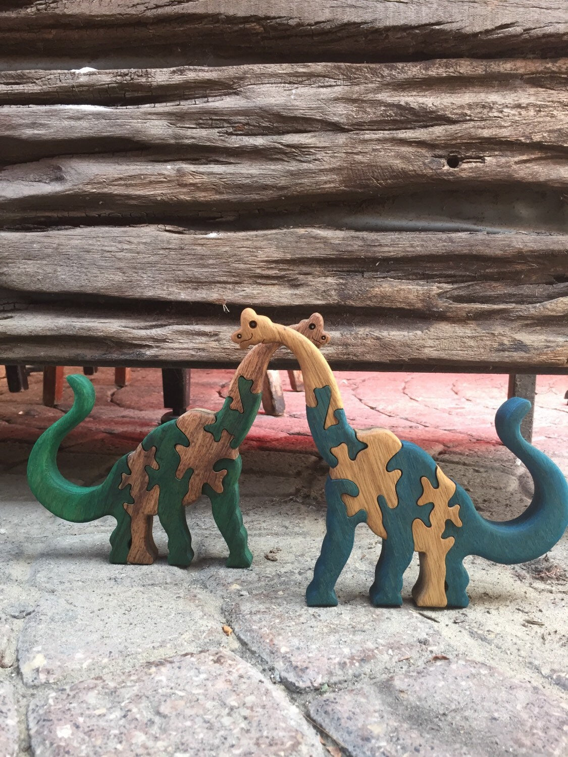 Wooden Toy- Wood puzzle- Jigsaw Puzzle- Child Gift- Wooden Dinosaur puzzle- Brachiosaurus dinosaur puzzle.