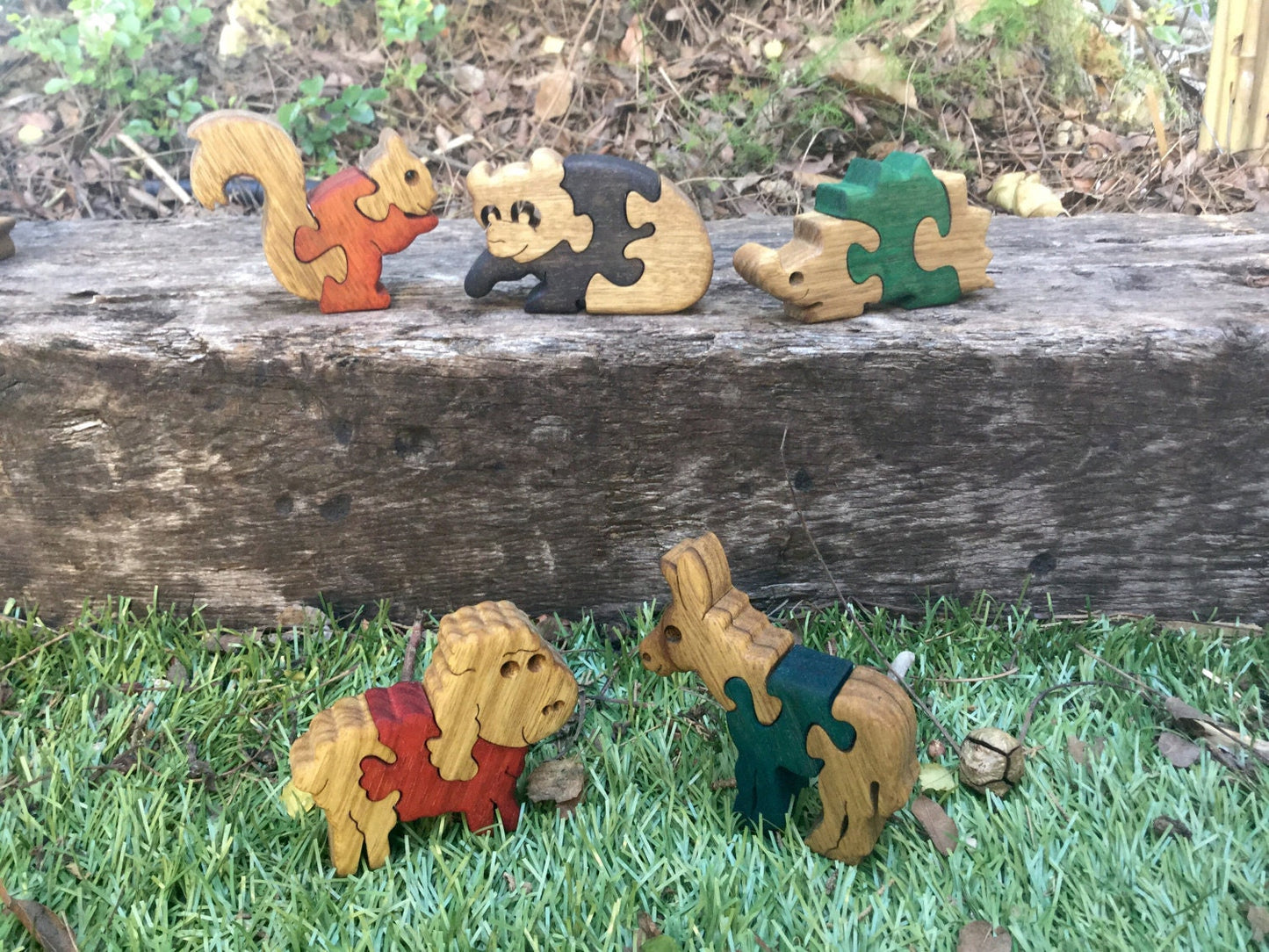 Wooden Toy - Set of 5 Baby Puzzles - Wood Animal Puzzles - Kids' Game - Collectible Decor - Gift for Kids - Handmade Puzzle - Jigsaw Puzzle