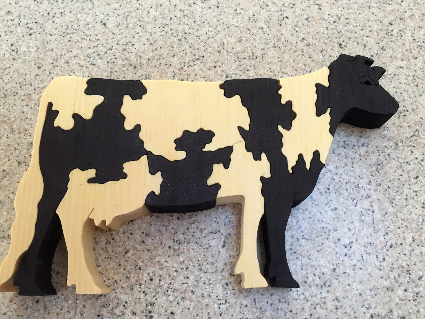 Cow puzzle, Holstein cow, kid game, milking cow, educational, fam animal,free standing, eye handskills, farmer,