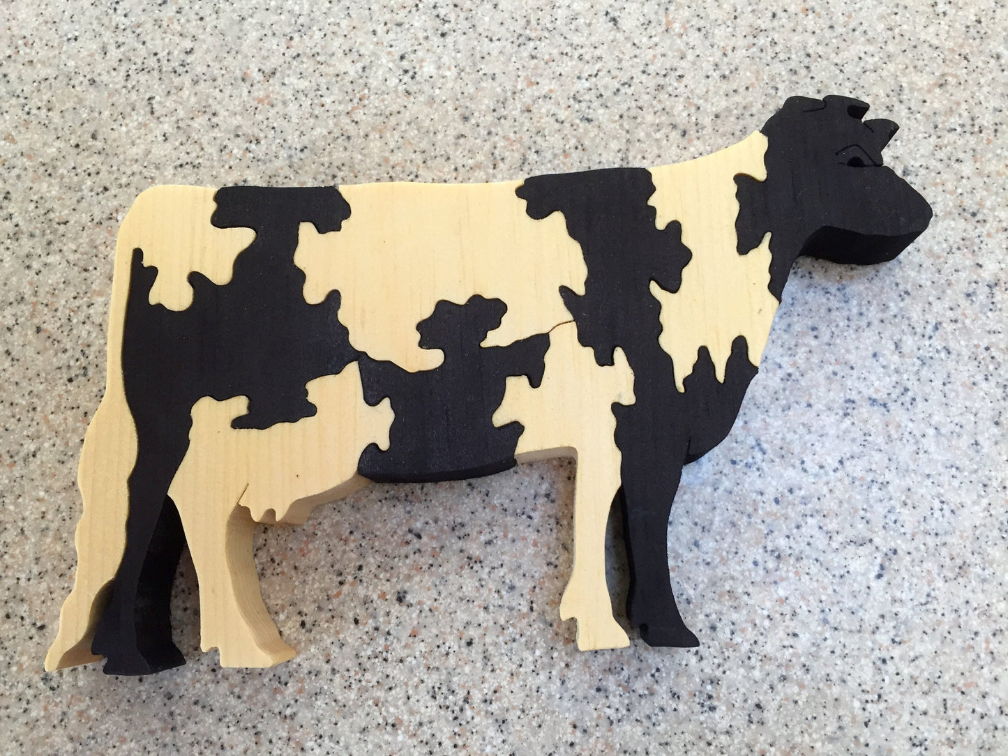 Cow puzzle, Holstein cow, kid game, milking cow, educational, fam animal,free standing, eye handskills, farmer,