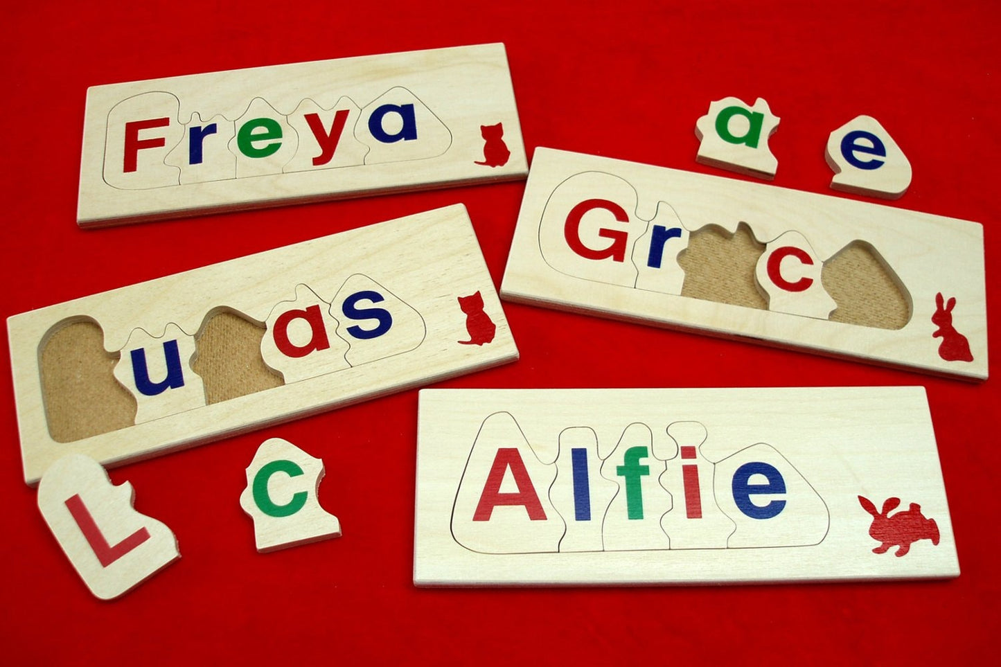 Personalised name jigsaw puzzle - 5 letter educational wooden toy