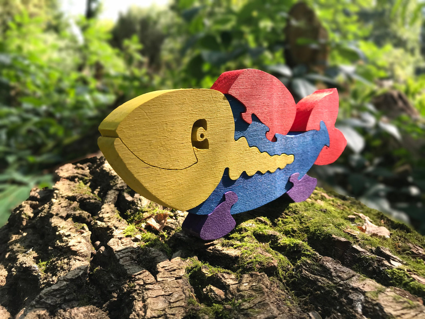 Wooden Puzzle Fish. Handmade color puzzle Handmade kids toy. Wooden eco friendly handmade toys for children. Ready to ship.