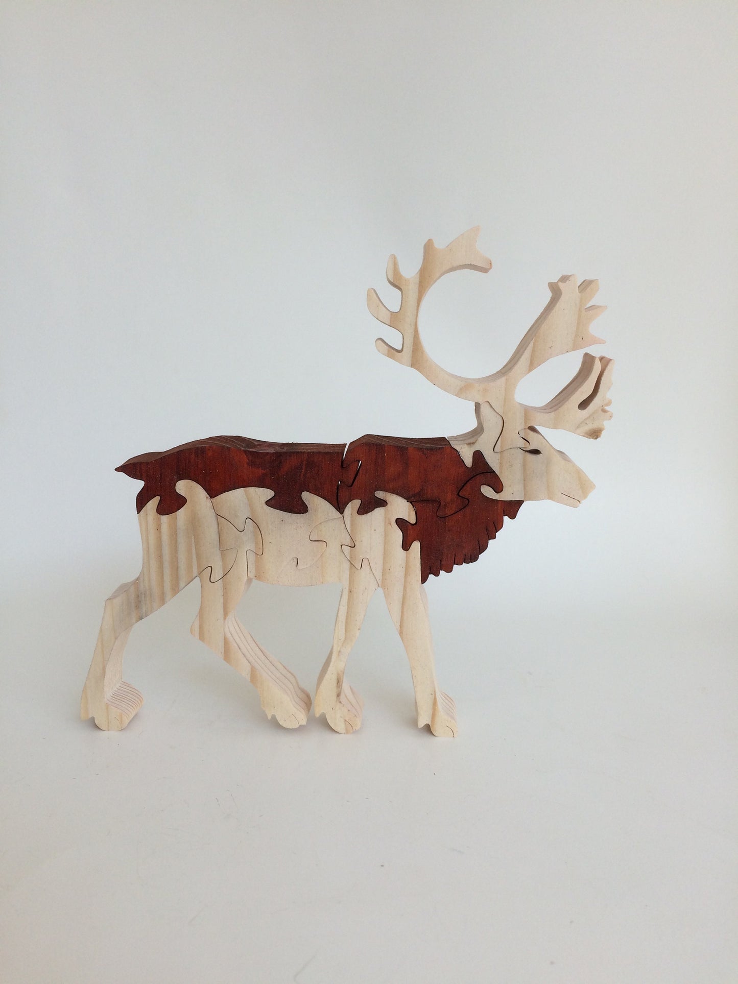 Wooden Deer  Puzzle - Reindeer. Handmade Animal Wooden Puzzle as a Home Decor and a Toy for Your Children.