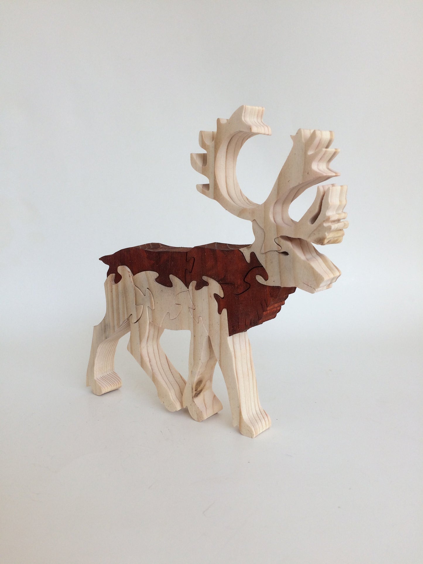 Wooden Deer  Puzzle - Reindeer. Handmade Animal Wooden Puzzle as a Home Decor and a Toy for Your Children.