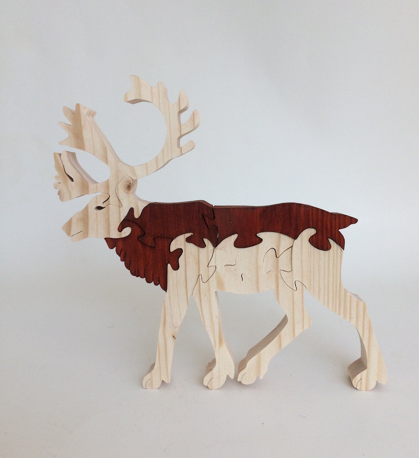 Wooden Deer  Puzzle - Reindeer. Handmade Animal Wooden Puzzle as a Home Decor and a Toy for Your Children.