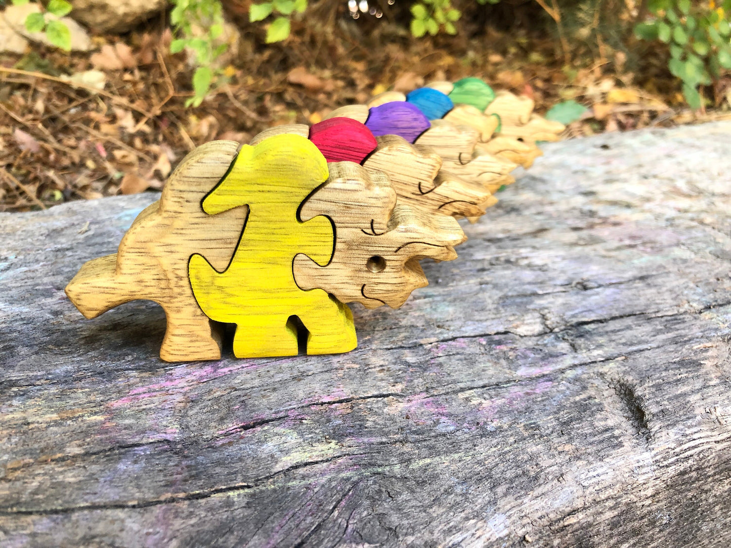 Customizable Handmade Wooden Animal Puzzle Set for Kids - Choose Your Favorite 5 Animals & Colors - Safe, Non-Toxic, Educational Toys