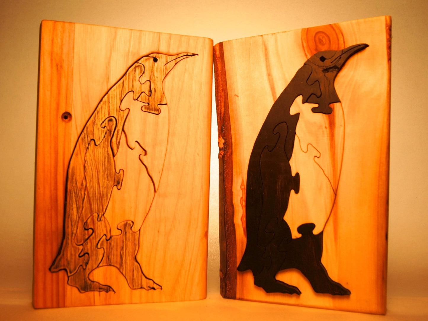 PENGUIN STANDING Wood Puzzle  / Unique Handcrafted Wooden Jigsaw Animal Puzzle /  Free Standing (or with Keeper) / Sustainably Sourced Wood