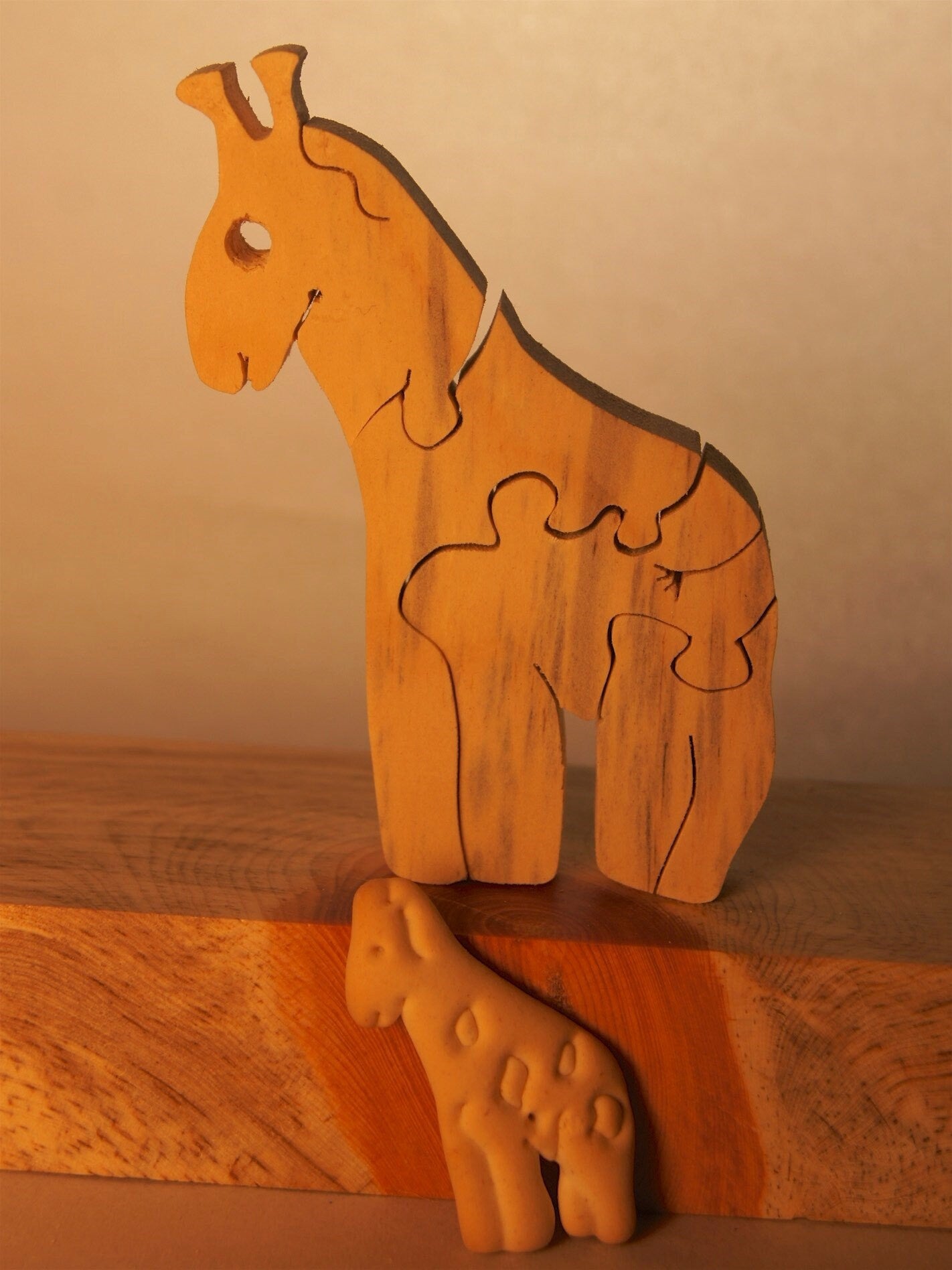 Animal Cracker Collection - 15 TOTAL ANIMAL PUZZLES, Kid/Unique Handcrafted Wooden Jigsaw Puzzle/Free Standing / Sustainably Sourced Wood