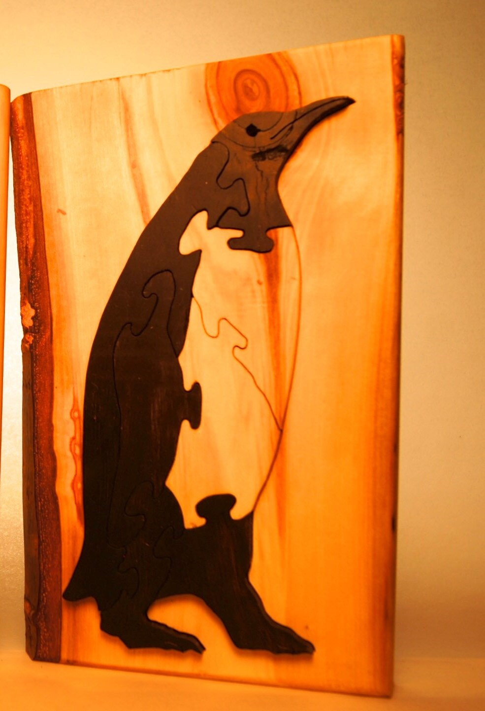 PENGUIN STANDING Wood Puzzle  / Unique Handcrafted Wooden Jigsaw Animal Puzzle /  Free Standing (or with Keeper) / Sustainably Sourced Wood