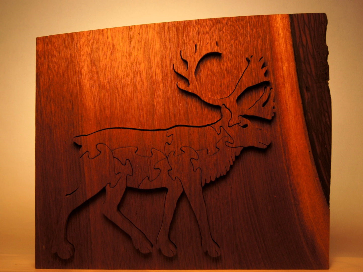 CARIBOU, REINDEER Puzzle / Unique Handcrafted Wooden Jigsaw Animal Puzzle / Free Standing or With Keeper / Sustainably Sourced Wood