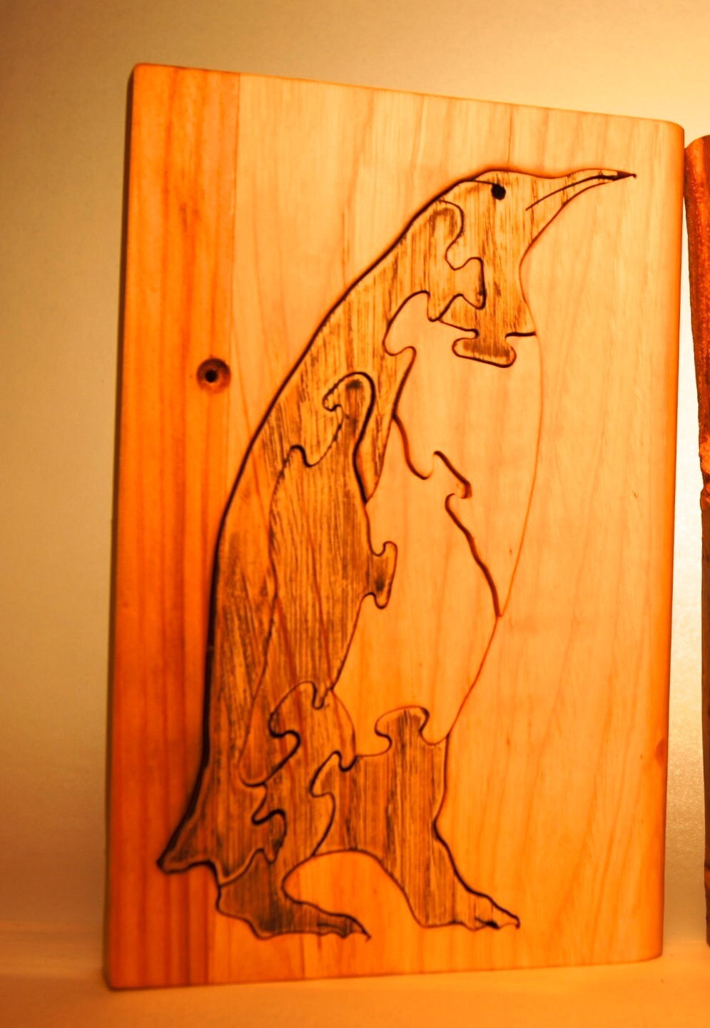 PENGUIN STANDING Wood Puzzle  / Unique Handcrafted Wooden Jigsaw Animal Puzzle /  Free Standing (or with Keeper) / Sustainably Sourced Wood