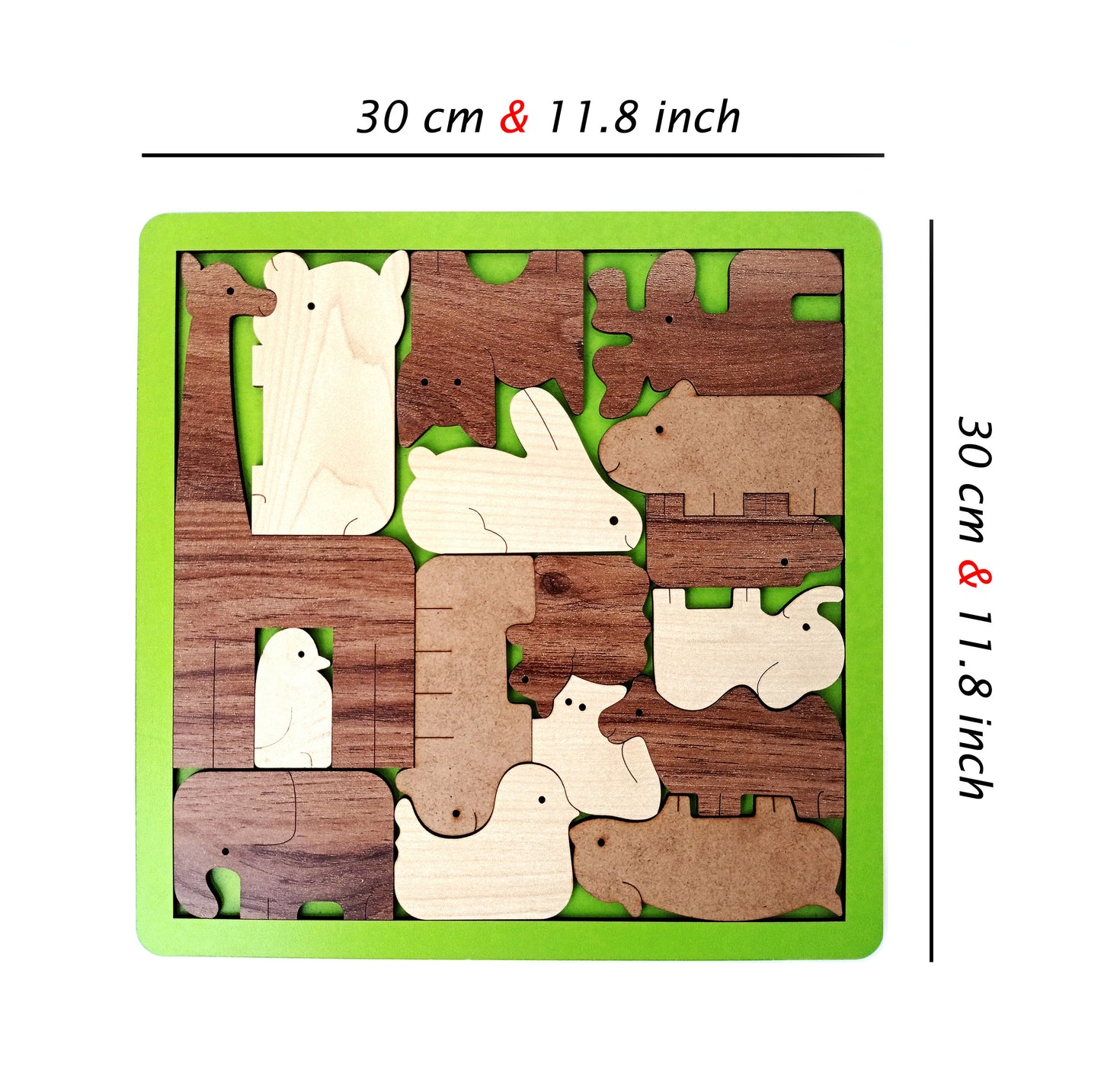 Wooden Jigsaw Puzzles for Kids "Animals Family" Wood Jigsaw Puzzle - Central Park Zoo