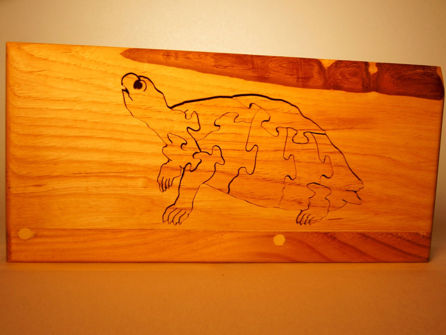 TURTLE Wood PUZZLE / Unique Handcrafted Woden Jigsaw Puzzle / Free Standing or with Keeper / Sustainably Sourced Wood