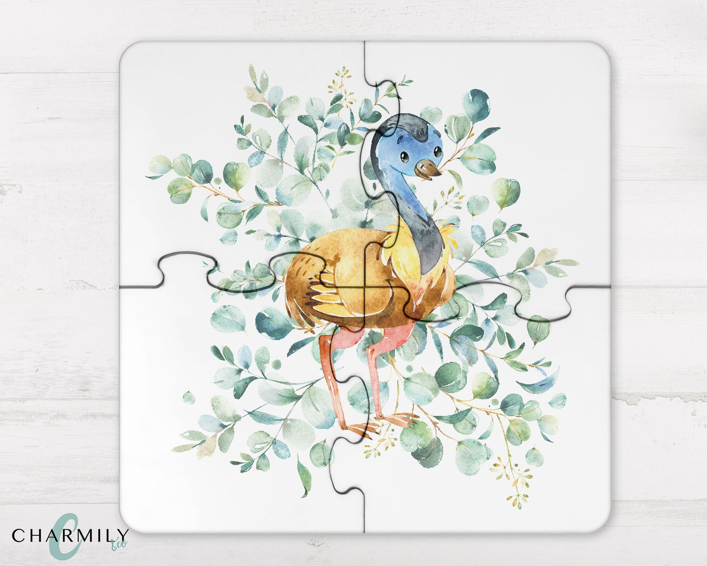 Eucalyptus Australian Animal | 4 Piece Wood Puzzle | Coaster Set | Personalised | Non-Personalised