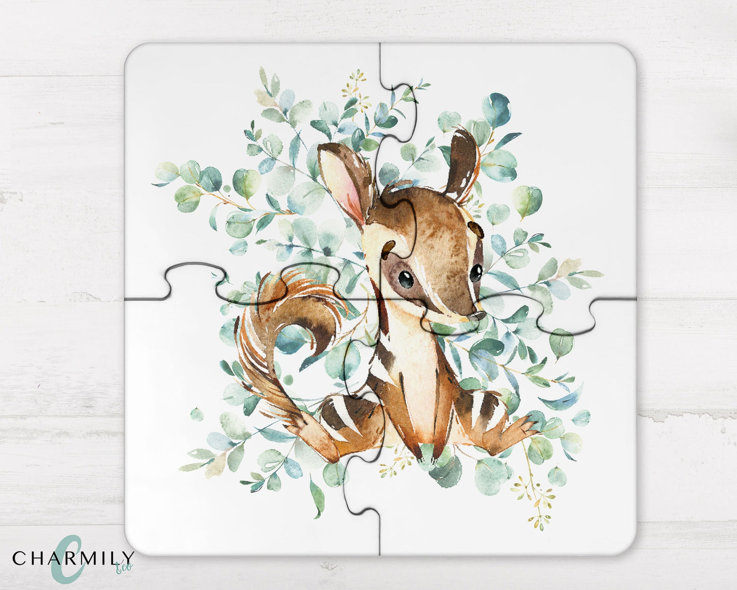 Eucalyptus Australian Animal | 4 Piece Wood Puzzle | Coaster Set | Personalised | Non-Personalised