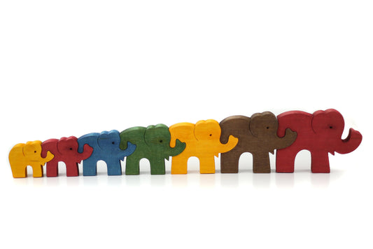 Wooden Elephant Puzzle for Kids, Toddler Puzzle, Animal Toy for Toddler, Wooden Toy for Child, Kids Gift, Wooden Animals