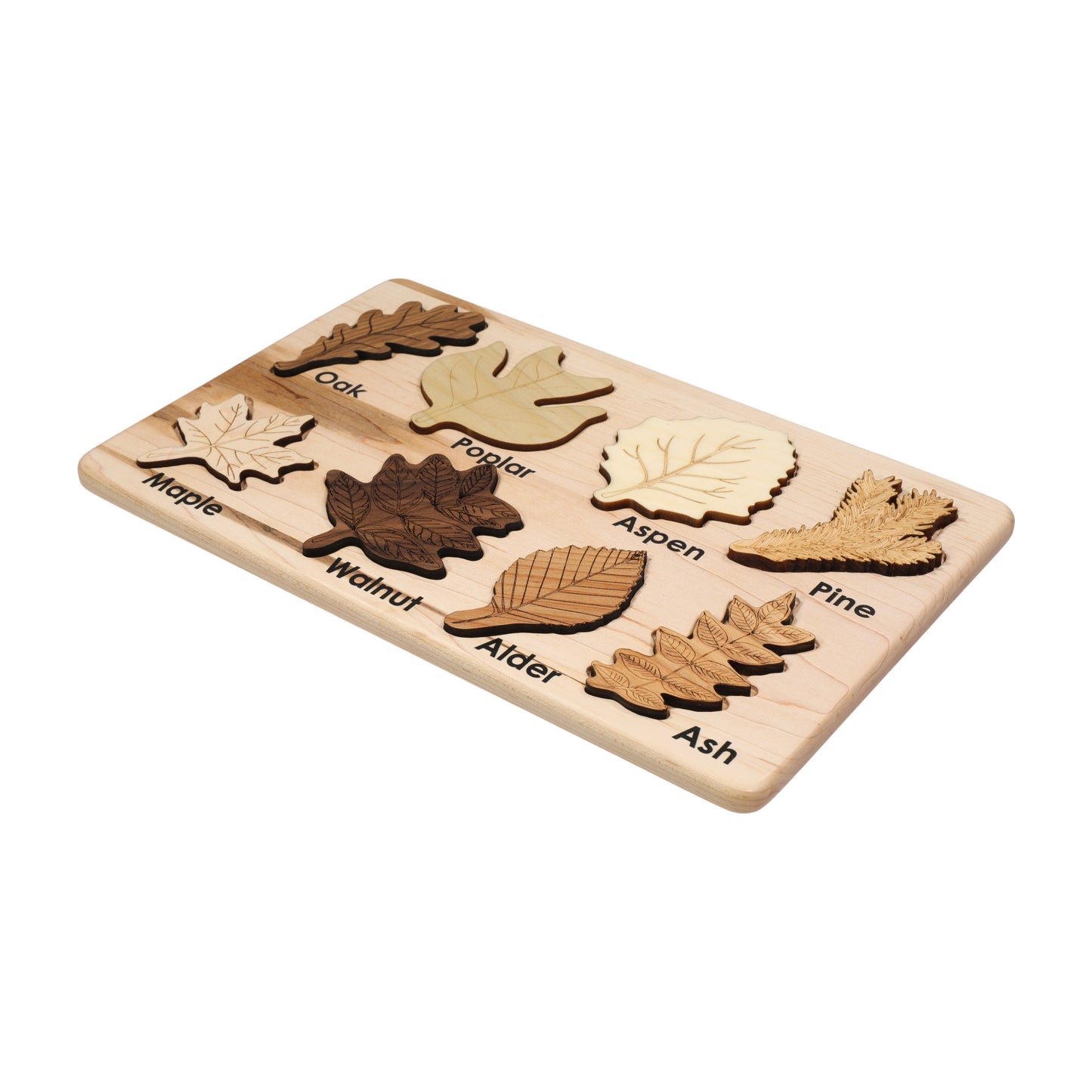 Leaf puzzle, Montessori puzzle, Christmas gift, wooden puzzle, stem toy