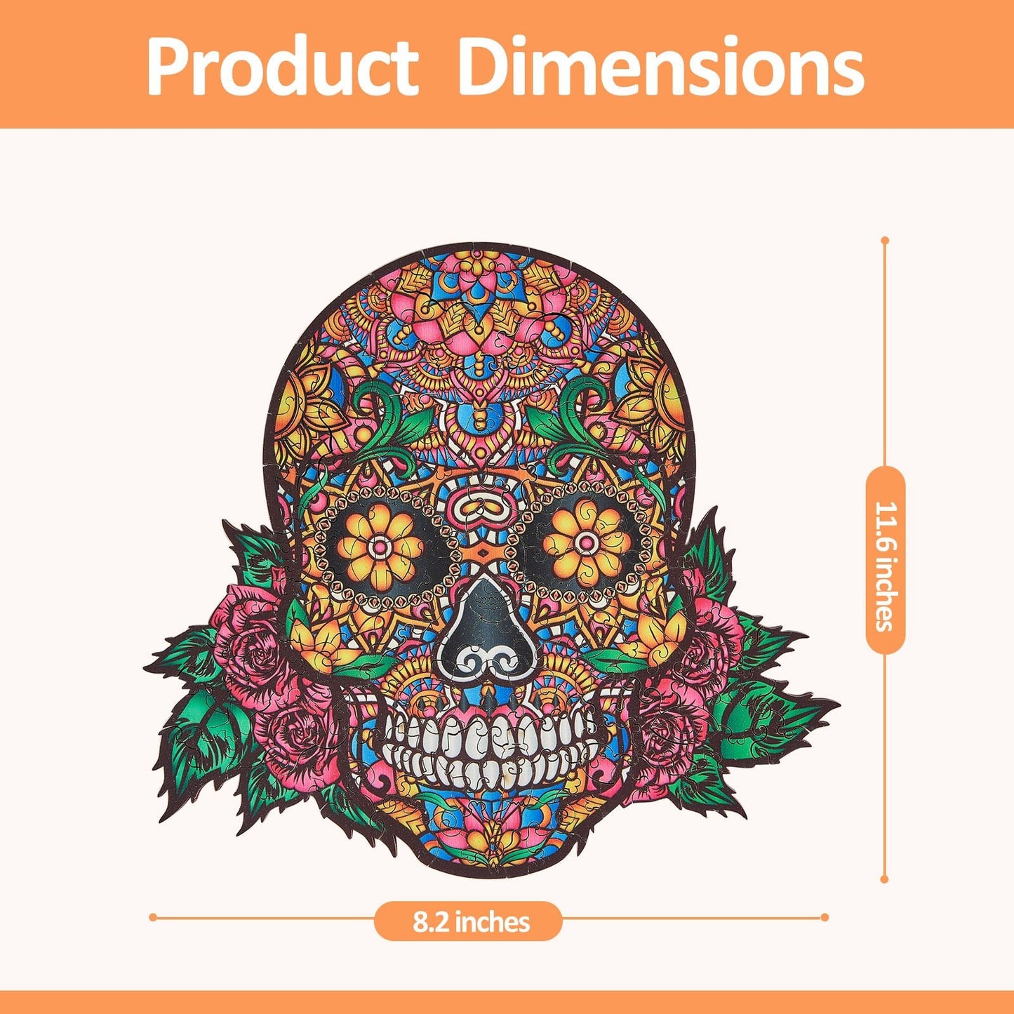 Sugar Skull Wooden Jigsaw Puzzle