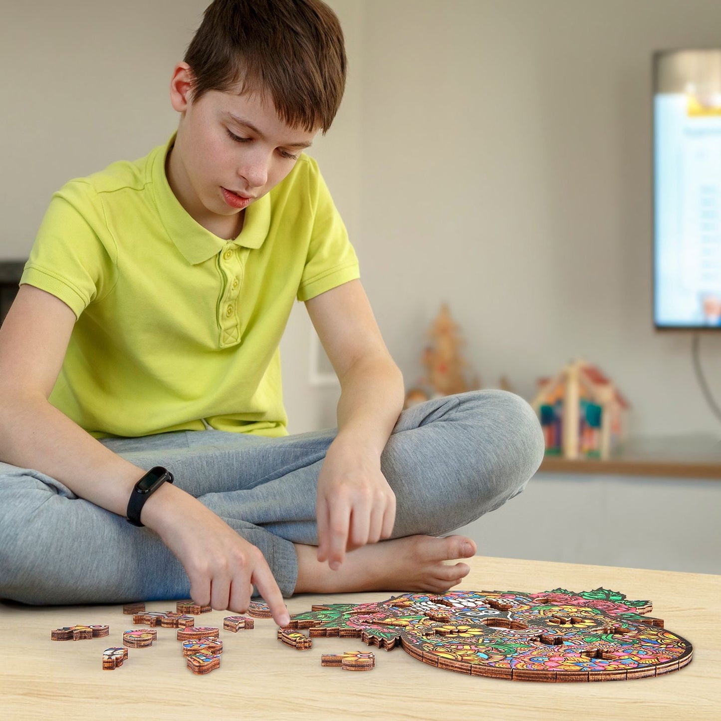 Sugar Skull Wooden Jigsaw Puzzle