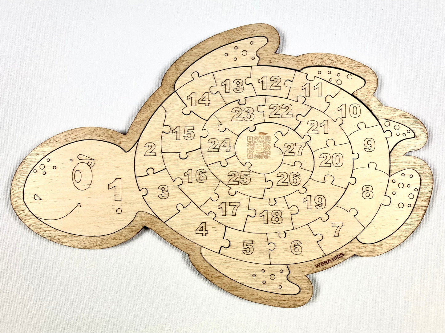 Numbers Puzzle Turtle, Learning Numbers Puzzle, Wooden Numbers Puzzle For Kids, Handmade Wooden Numbers Puzzle, Birch Wood Numbers Puzzle