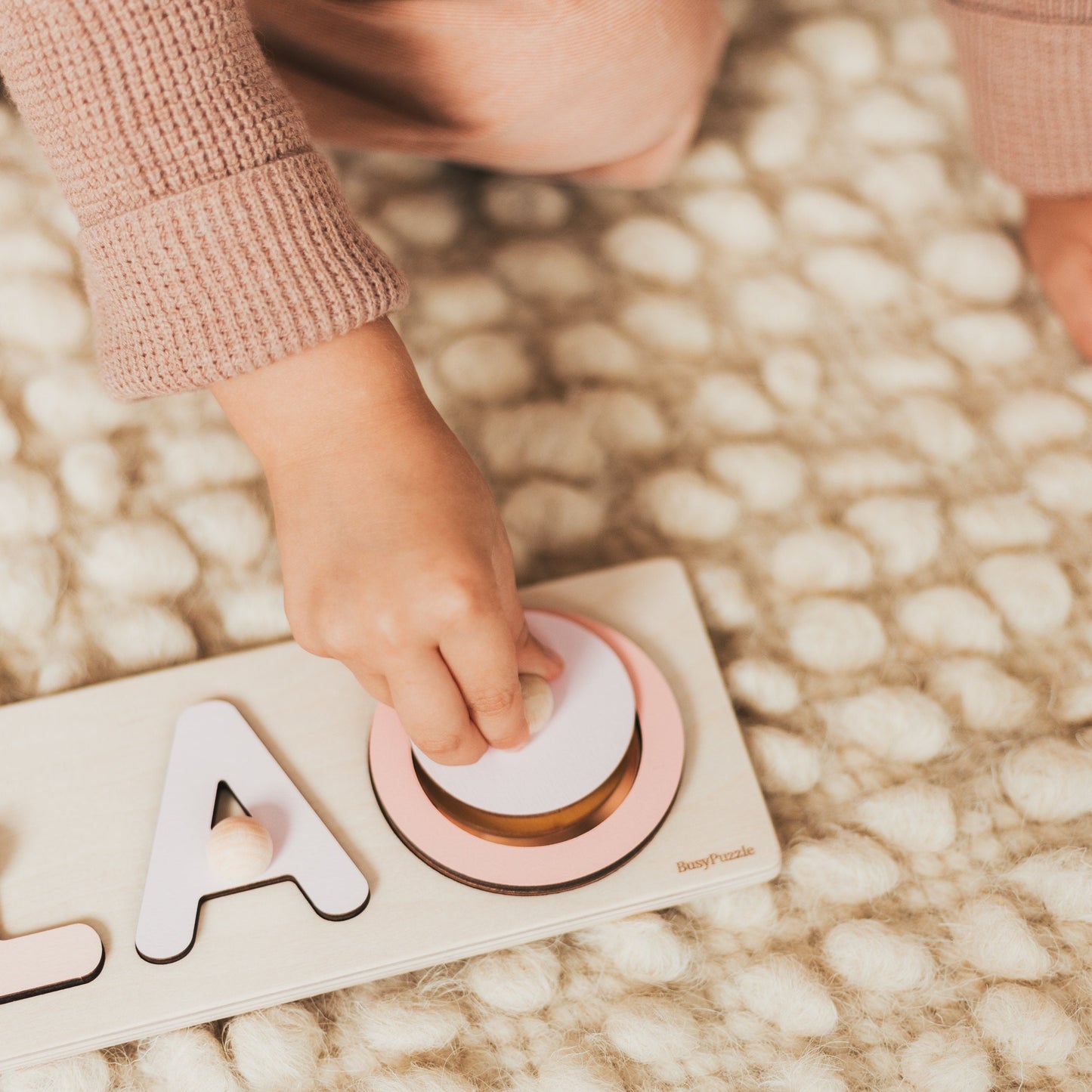 Name Puzzle With Pegs, Personalized Name Puzzle , First Easter, Baby Girl 1st Birthday, Pastel Name Sign, Wooden Gift For Kids