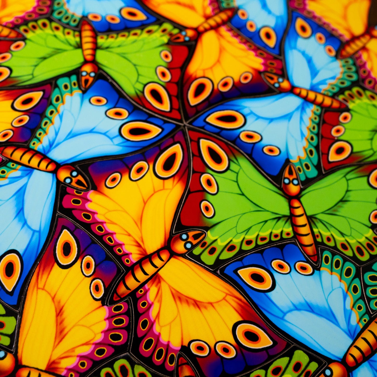 Butterfly wooden puzzle, tessellation puzzle, endless puzzle