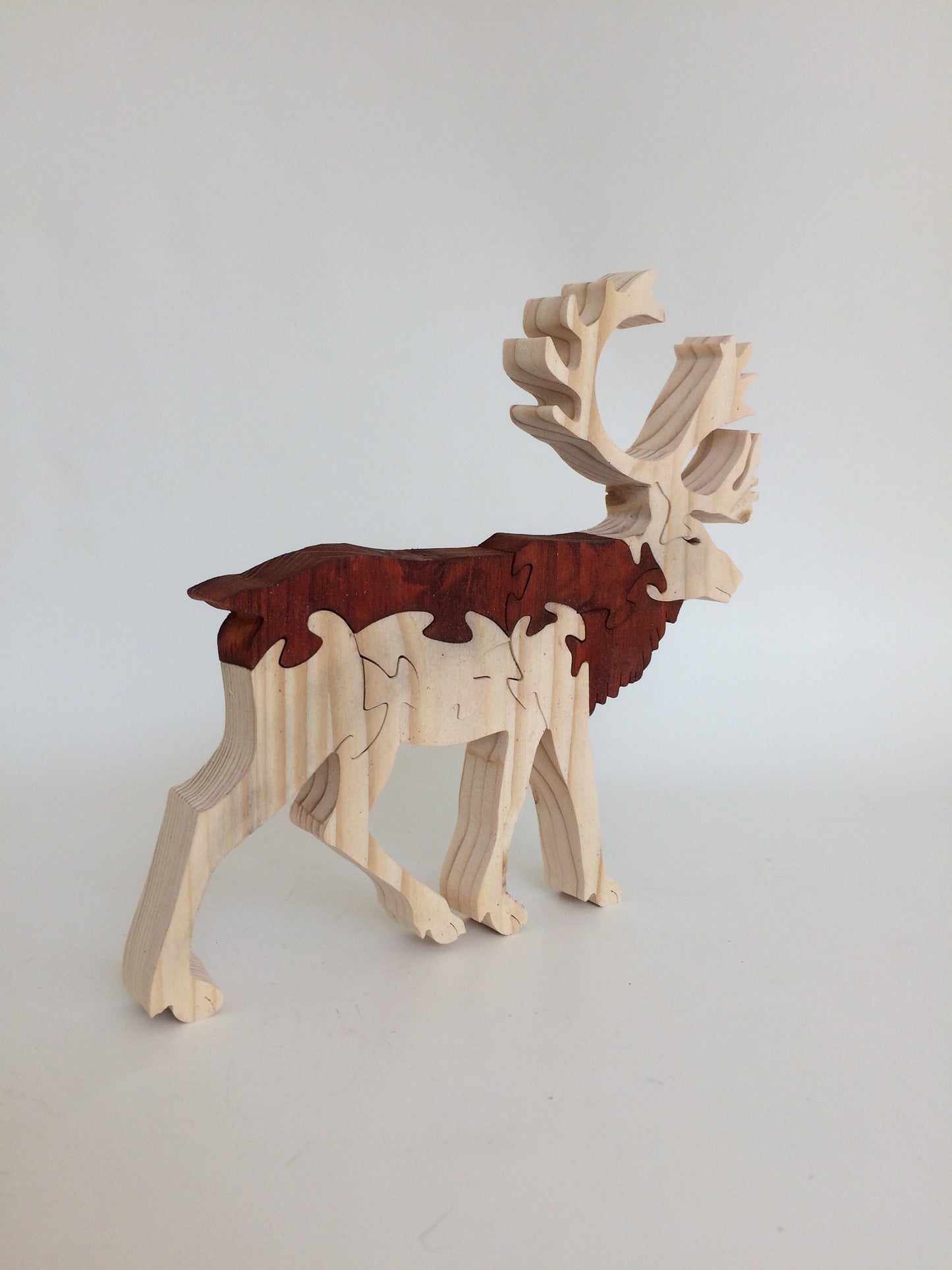 Wooden Deer  Puzzle - Reindeer. Handmade Animal Wooden Puzzle as a Home Decor and a Toy for Your Children.