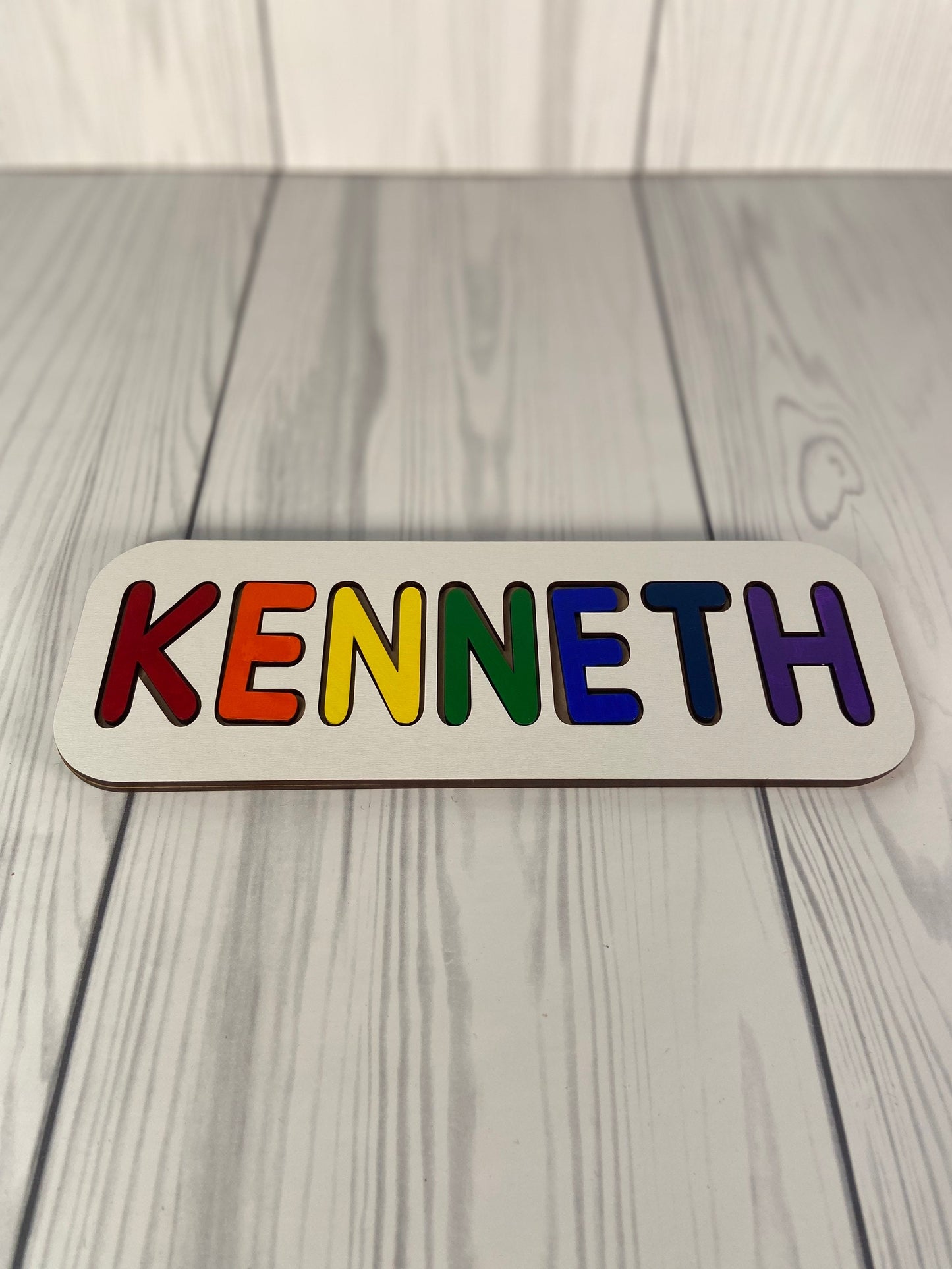 Personalized wood name puzzle for kids | Toddler learning wood toy | Easter gift for baskets