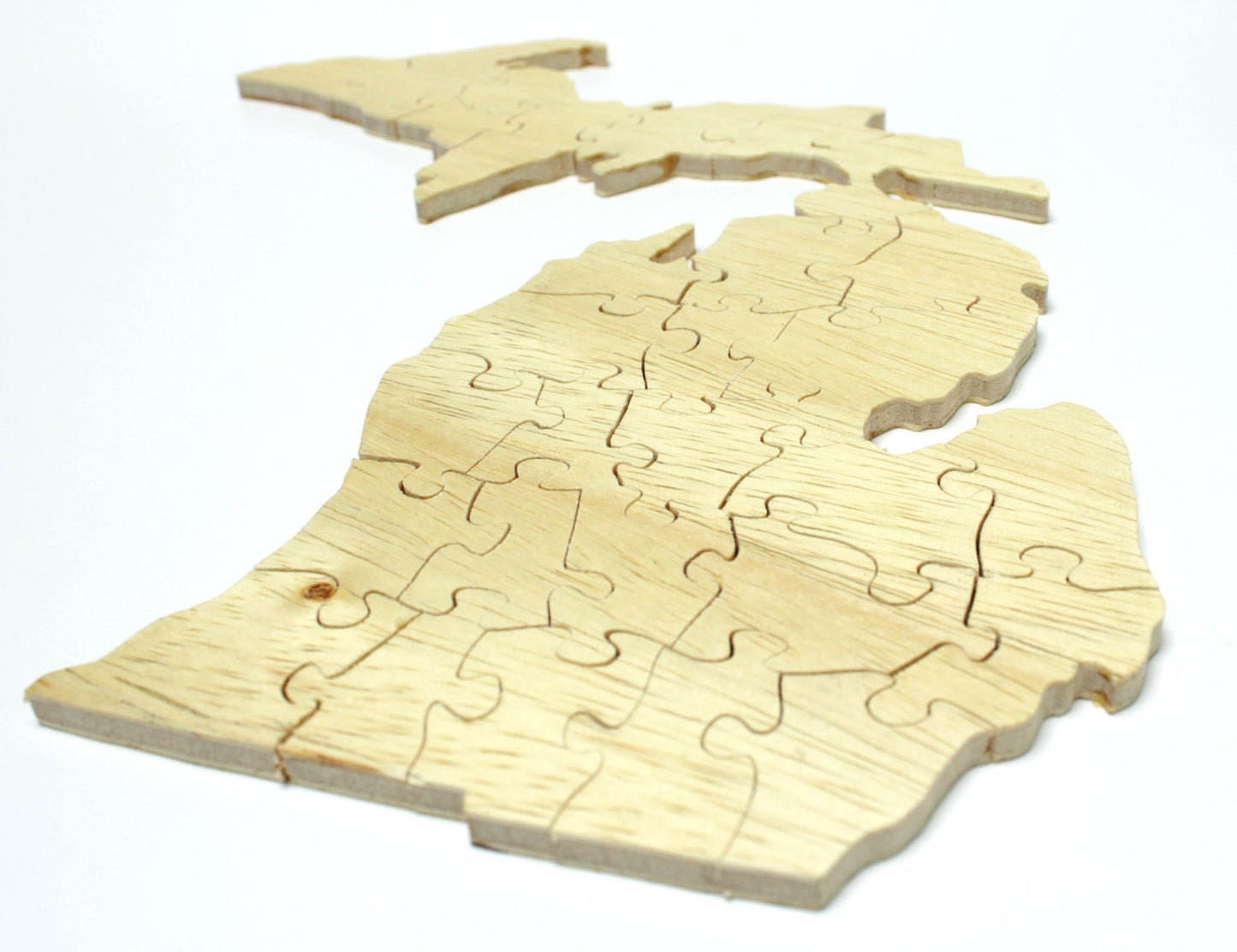 Michigan Jigsaw Puzzle, Michigan Puzzle, Michigan Toy, Wood Puzzle, Wooden Puzzle, Handmade Puzzle