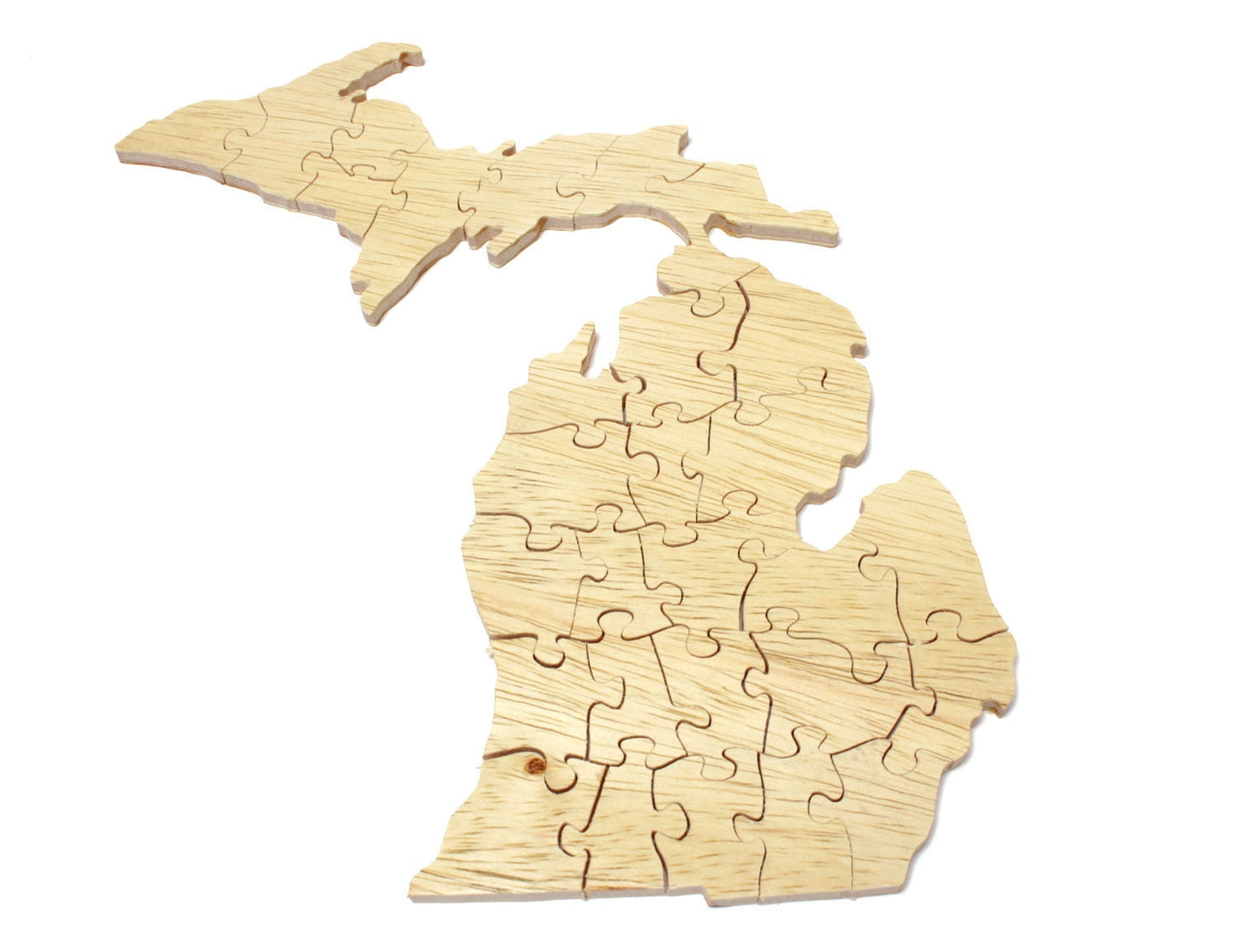 Michigan Jigsaw Puzzle, Michigan Puzzle, Michigan Toy, Wood Puzzle, Wooden Puzzle, Handmade Puzzle