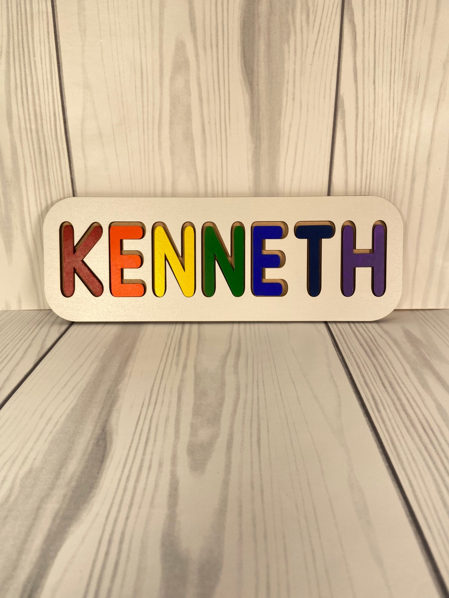 Personalized wood name puzzle for kids | Toddler learning wood toy | Easter gift for baskets