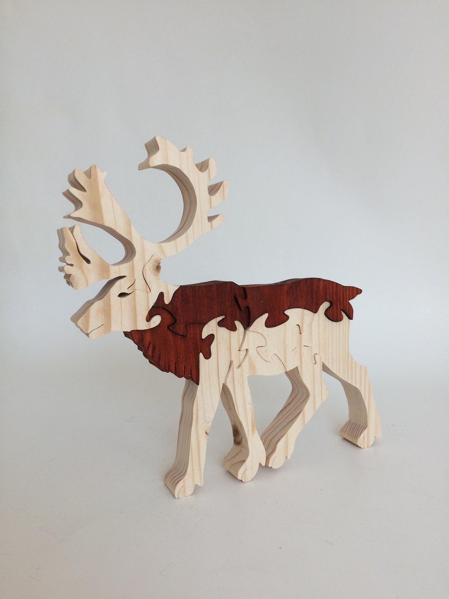 Wooden Deer  Puzzle - Reindeer. Handmade Animal Wooden Puzzle as a Home Decor and a Toy for Your Children.