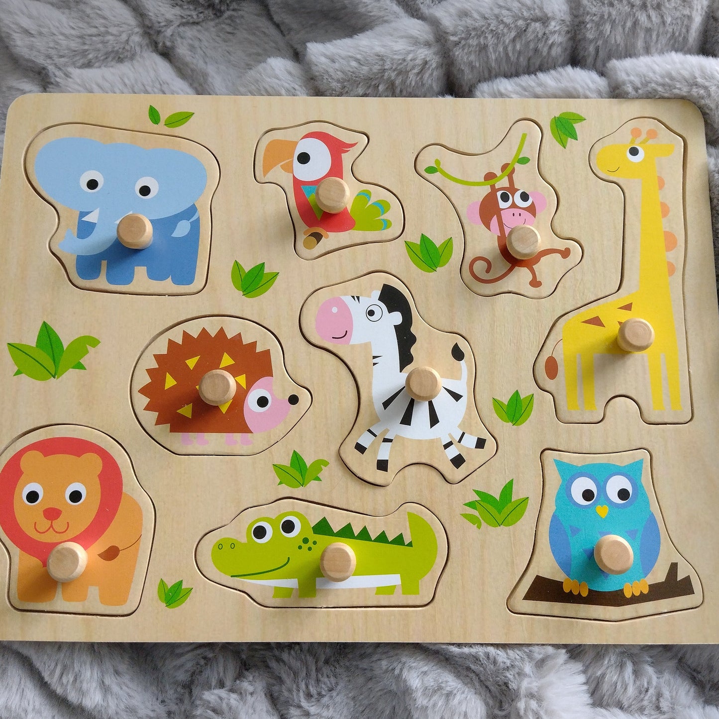 Personalised Wooden Zoo Animals Jigsaw Puzzle, 1st Birthday Gift, Christmas Present, Christening gift, Farm, Jungle