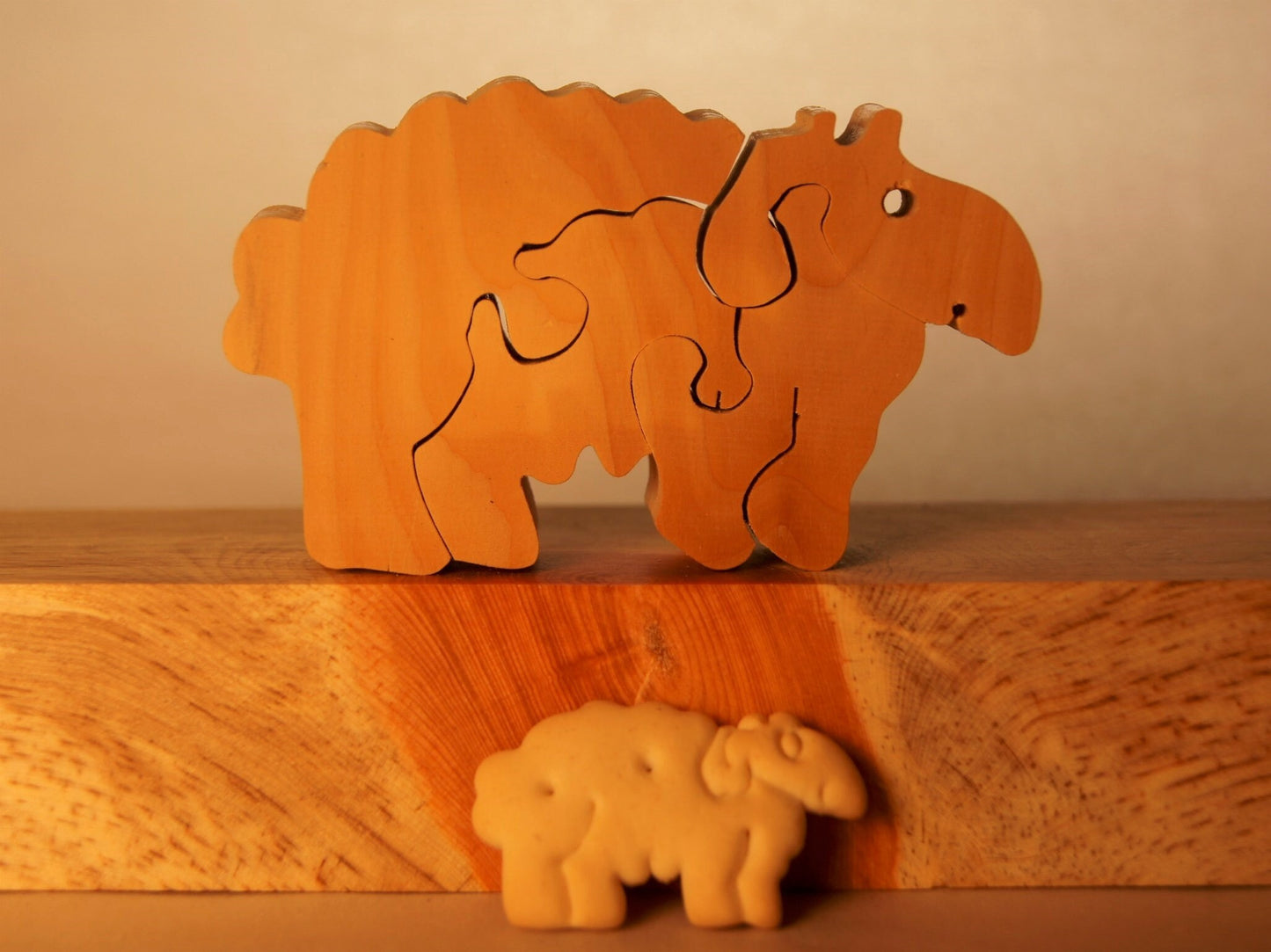 Animal Cracker Collection - 15 TOTAL ANIMAL PUZZLES, Kid/Unique Handcrafted Wooden Jigsaw Puzzle/Free Standing / Sustainably Sourced Wood