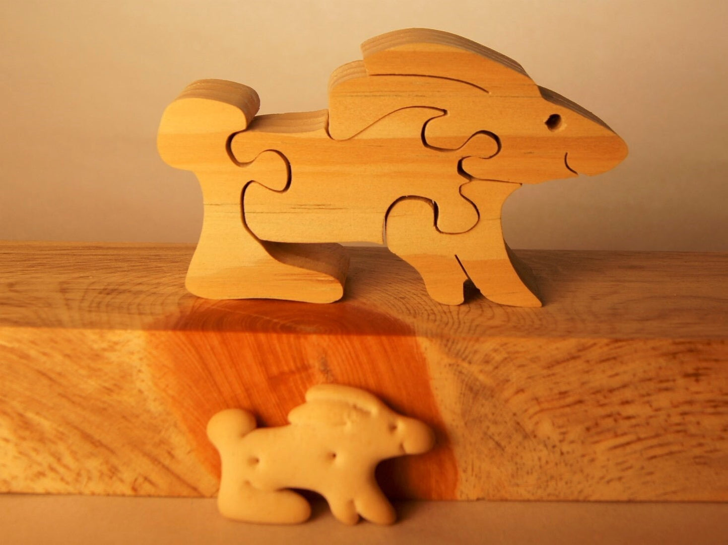 Animal Cracker Collection - 15 TOTAL ANIMAL PUZZLES, Kid/Unique Handcrafted Wooden Jigsaw Puzzle/Free Standing / Sustainably Sourced Wood