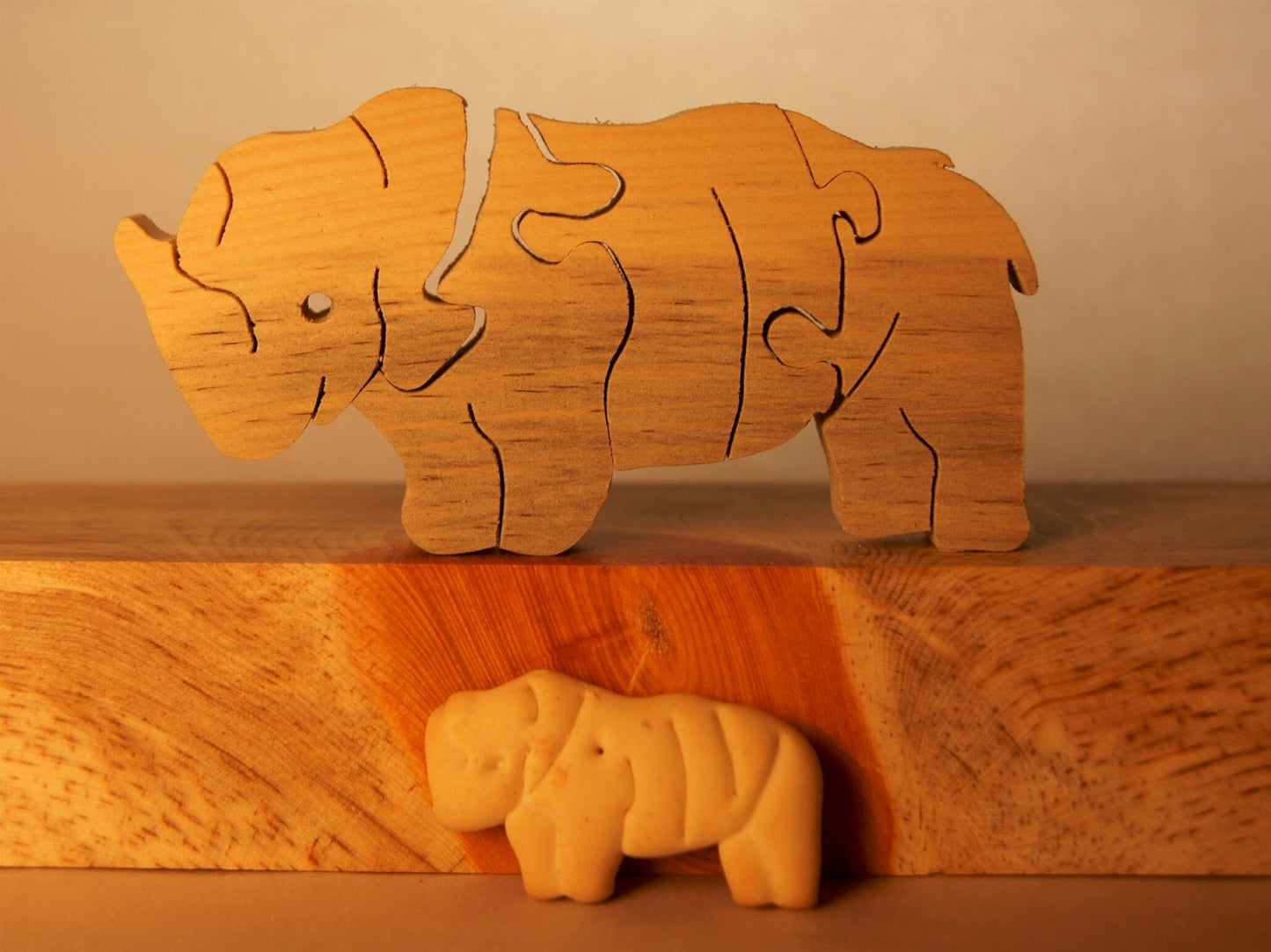 Animal Cracker Collection - 15 TOTAL ANIMAL PUZZLES, Kid/Unique Handcrafted Wooden Jigsaw Puzzle/Free Standing / Sustainably Sourced Wood