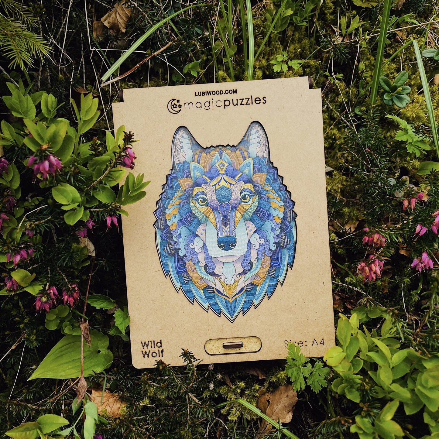 Wild Wolf Wooden Jigsaw Puzzle for Adults and Kids | Laser Cut Premium Wood | Animal Shaped 3D Puzzle Pieces | Unique Gift