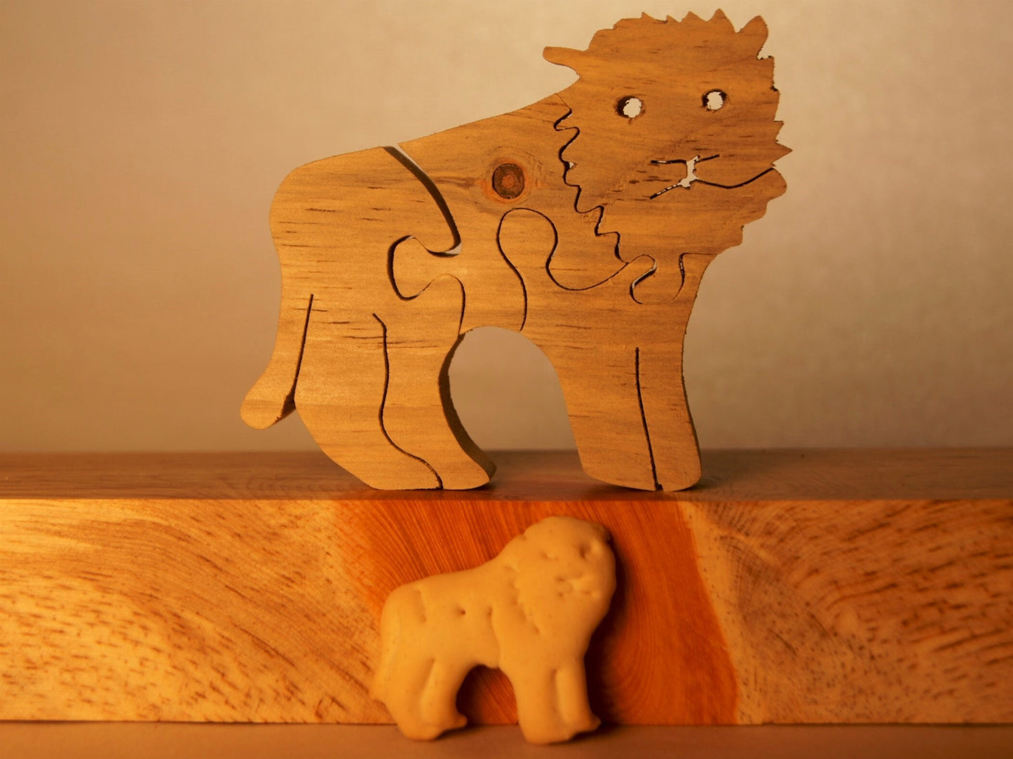 Animal Cracker Collection - 15 TOTAL ANIMAL PUZZLES, Kid/Unique Handcrafted Wooden Jigsaw Puzzle/Free Standing / Sustainably Sourced Wood