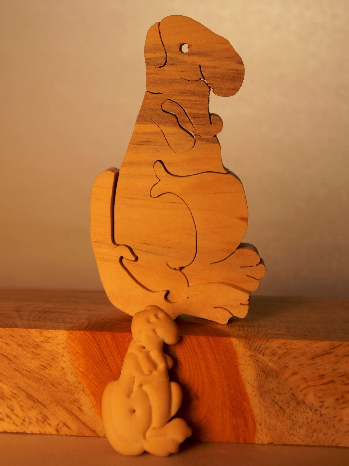 Animal Cracker Collection - 15 TOTAL ANIMAL PUZZLES, Kid/Unique Handcrafted Wooden Jigsaw Puzzle/Free Standing / Sustainably Sourced Wood