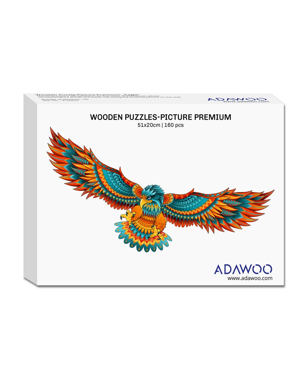 Wooden Puzzle Jigsaw Premium Eagle by Adawoo