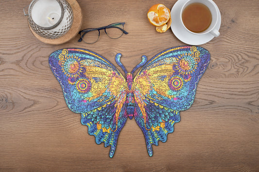 Wooden Puzzle Jigsaw Premium Butterfly by Adawoo