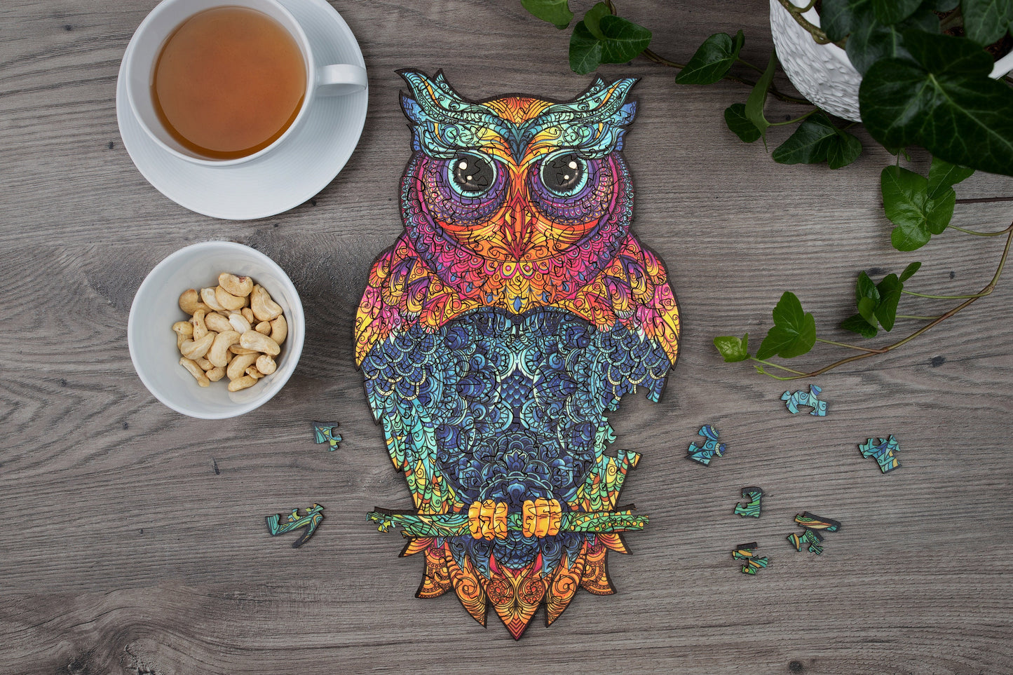 Wooden Puzzle Jigsaw Premium Owl by Adawoo