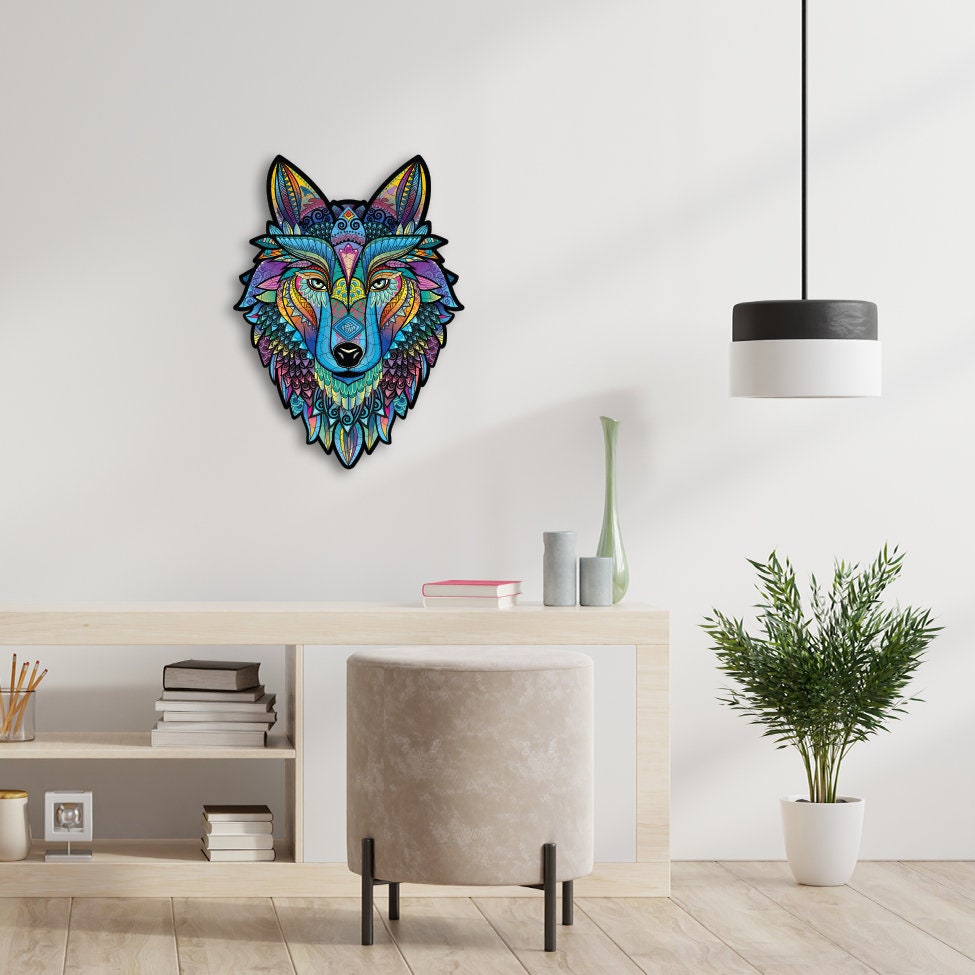 Wooden Puzzle Jigsaw Premium Wolf by Adawoo